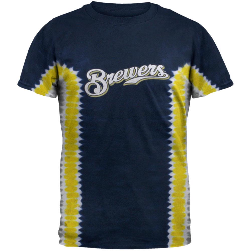 Milwaukee Brewers - Prince Fielder #28 Tie Dye T-Shirt Men's T-Shirts Milwaukee Brewers 2XL Blue