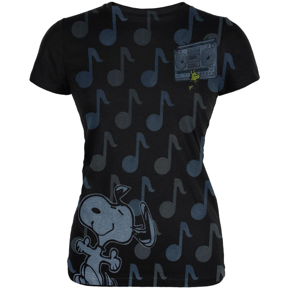 Peanuts - Tunes Juniors T-Shirt Juniors T-Shirts Peanuts LG Black