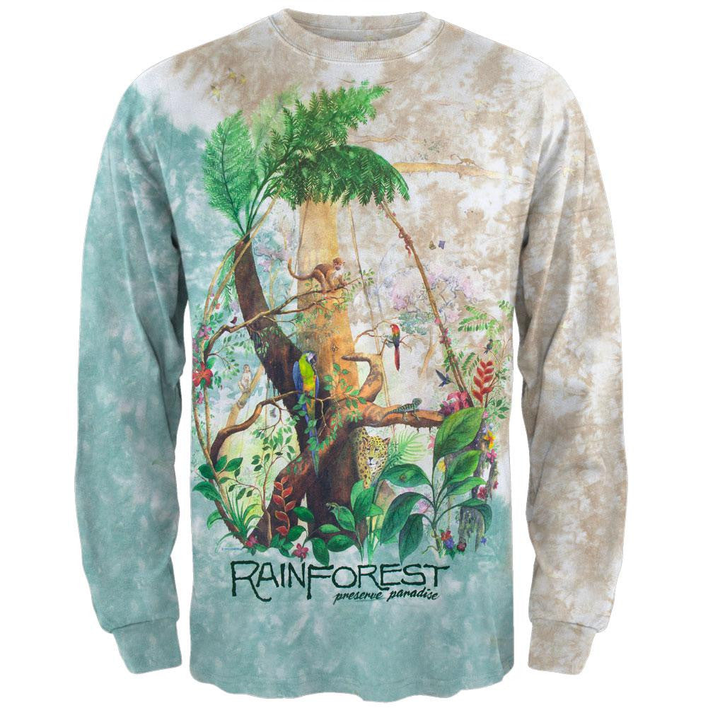 Rainforest Long Sleeve T-Shirt Men's Long Sleeves Old Glory LG Multi