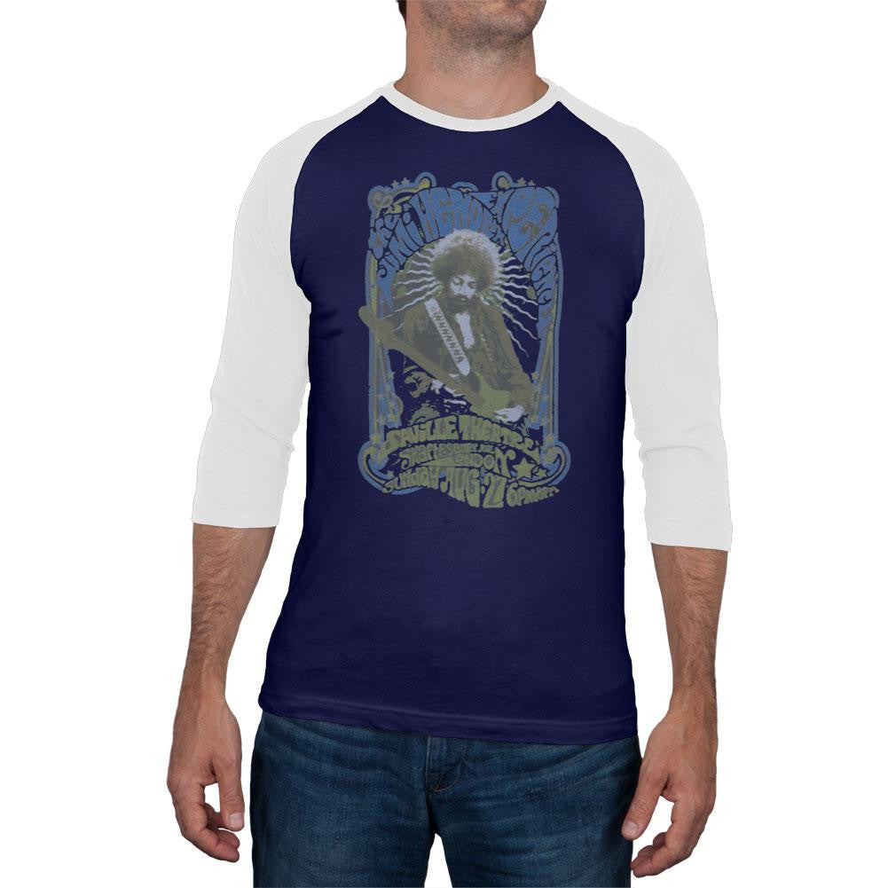 Jimi Hendrix - Saville Theatre 3/4 Sleeve Men's Raglans Jimi Hendrix SM Blue