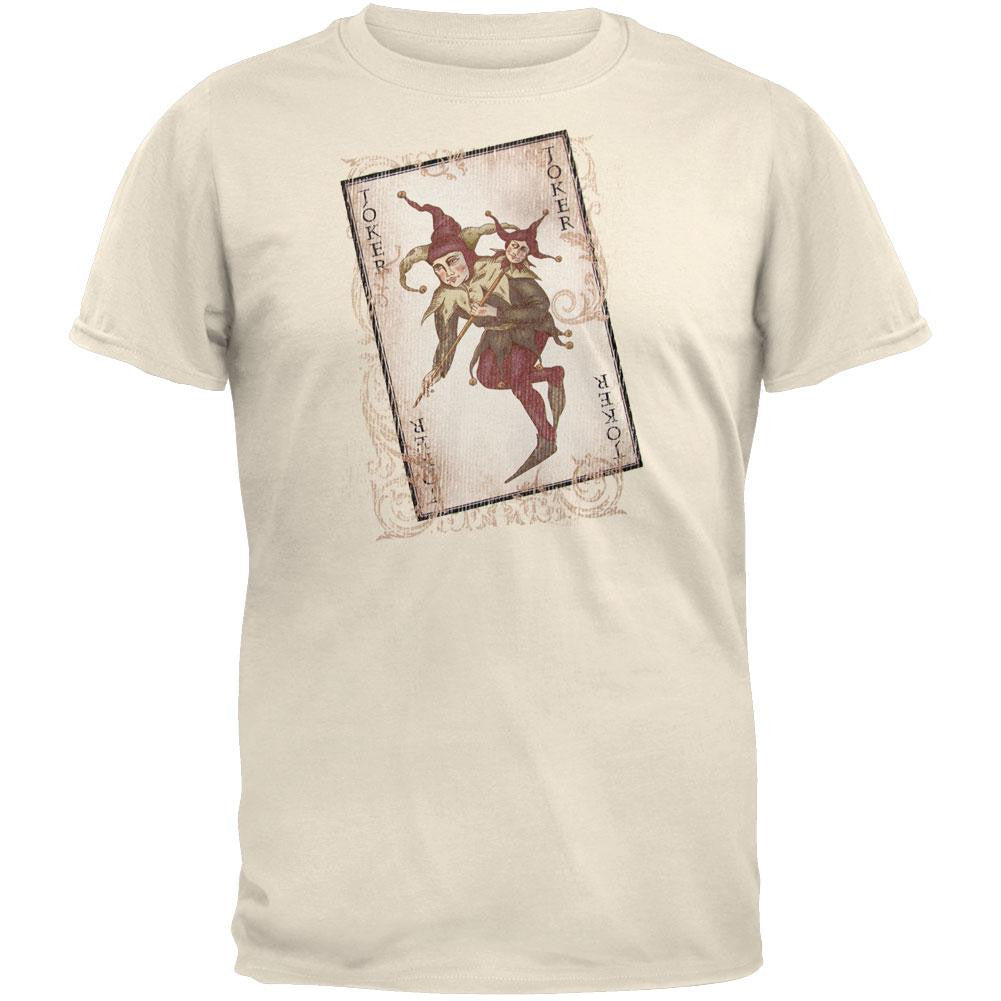 Batman - Joker Card T-Shirt Men's T-Shirts Batman SM Off-White