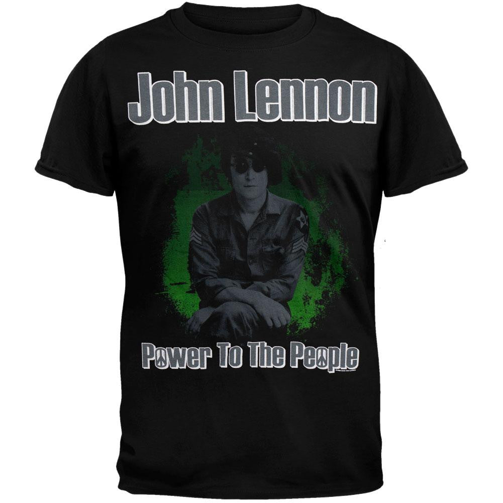John Lennon - Power To The People T-Shirt Men's T-Shirts John Lennon 2XL Black