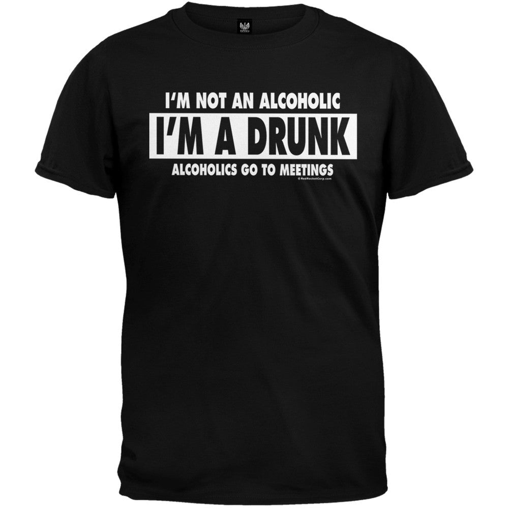I'm A Drunk Black Adult T-Shirt Men's T-Shirts Old Glory