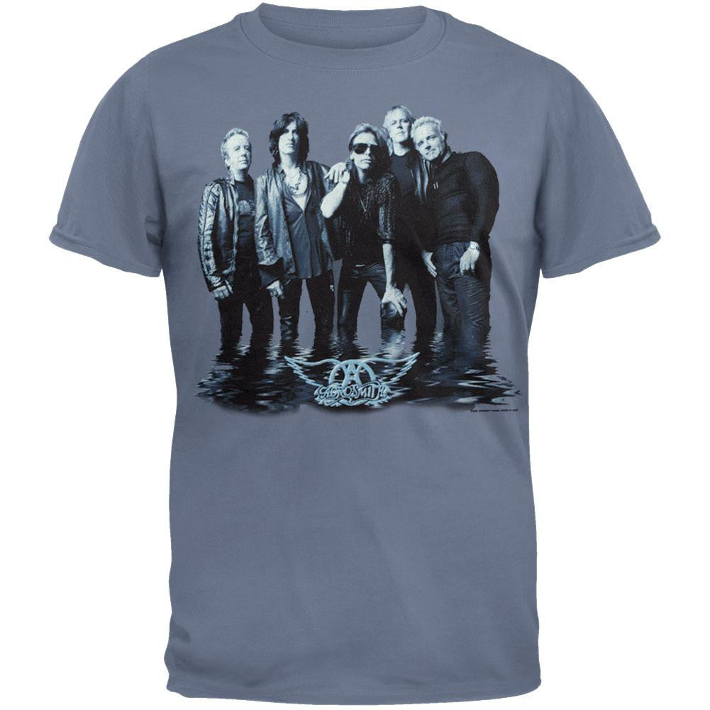 Aerosmith - Reflection T-Shirt Men's T-Shirts Aerosmith LG Blue