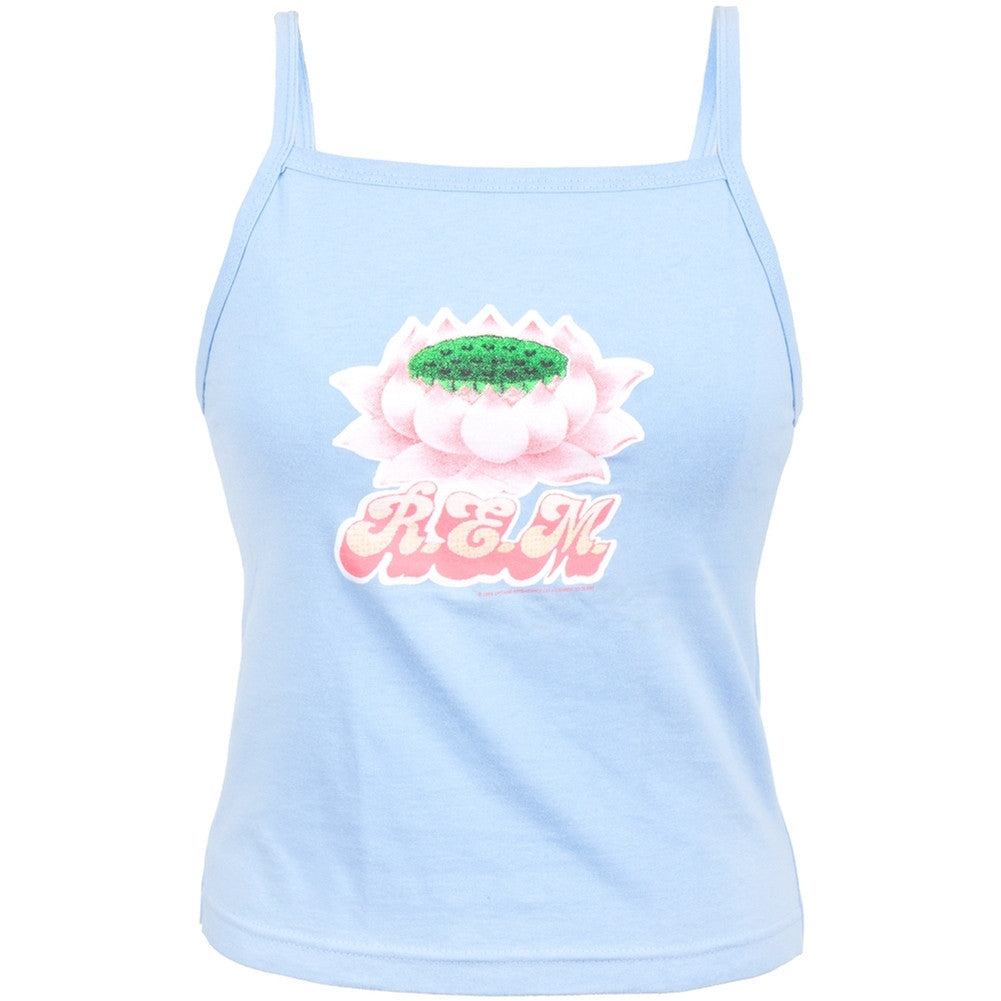 R.E.M. - Flower Youth Girls Tank Top Youth Tank Tops REM MD Light Blue