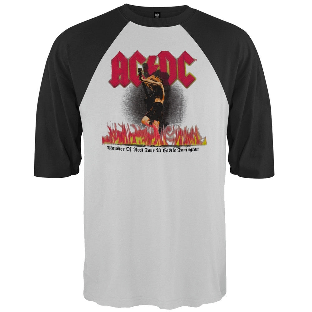 AC/DC - Castle Donnington 3/4 Sleeve Men's Raglans AC/DC SM Grey