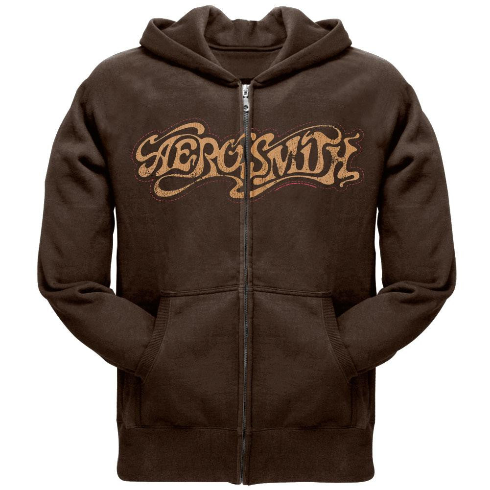 Aerosmith - Backstage Zip Hoodie Men's Hoodies Aerosmith SM Brown