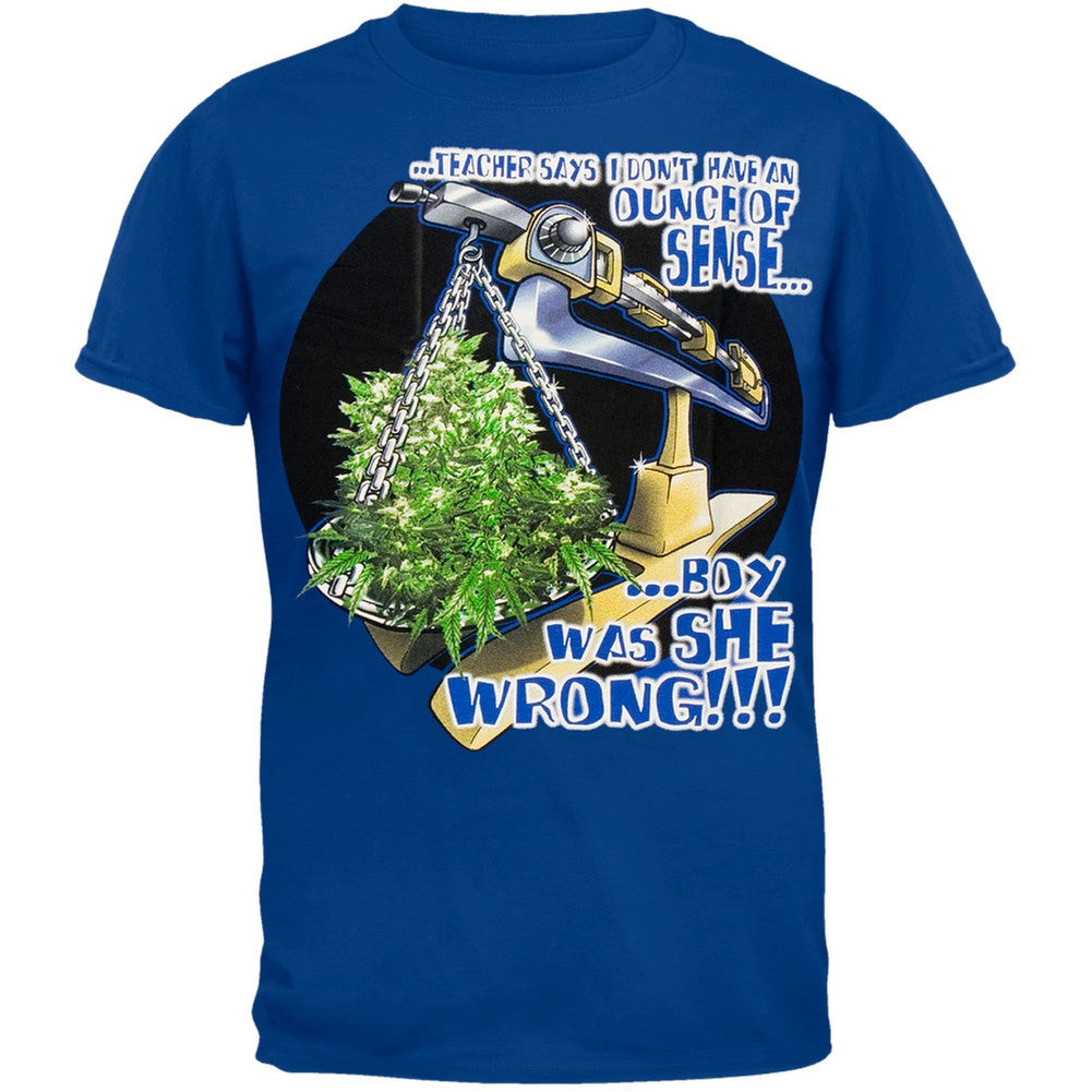 Ounce Of Sense Blue T-Shirt Men's T-Shirts Old Glory LG Dark Blue