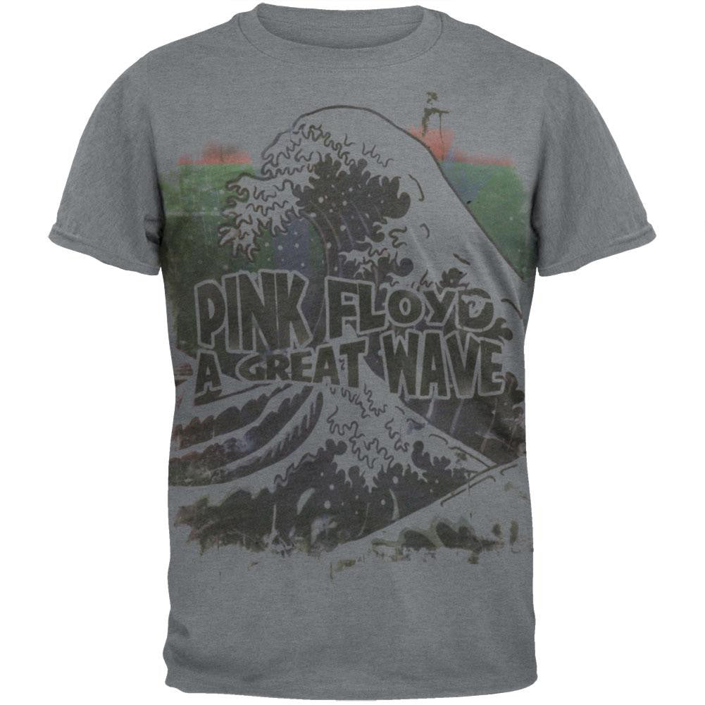 Pink Floyd - A Great Wave Soft T-Shirt Men's T-Shirts Pink Floyd 2XL Grey