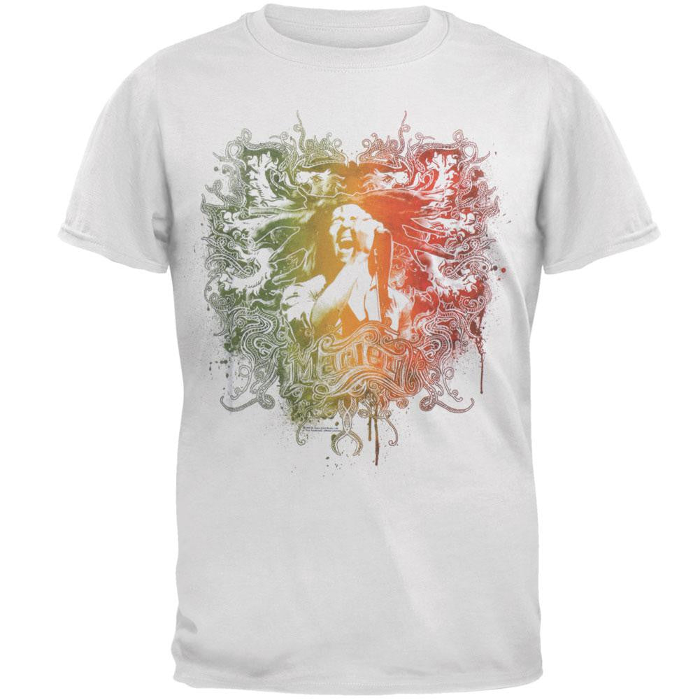 Bob Marley - Crest T-Shirt Men's T-Shirts Bob Marley SM White