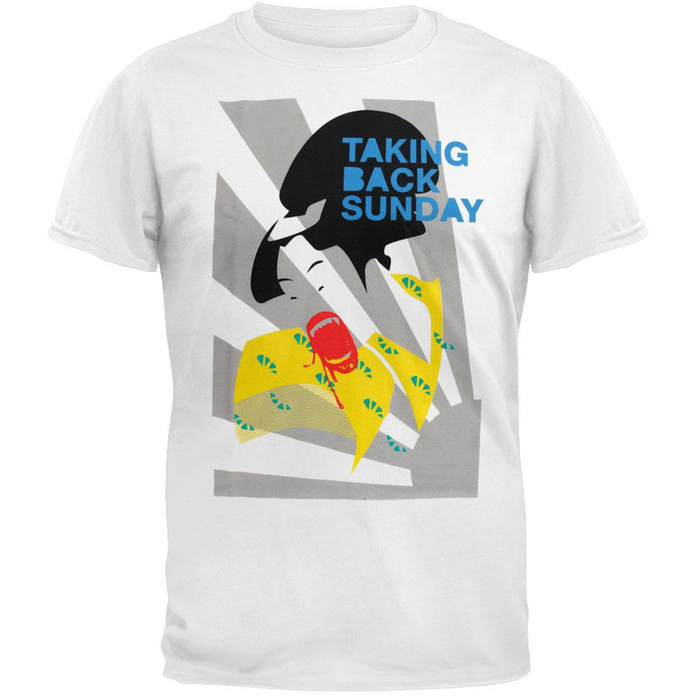 Taking Back Sunday - Mad Geisha Soft Youth T-Shirt Youth T-Shirts Taking Back Sunday LG White
