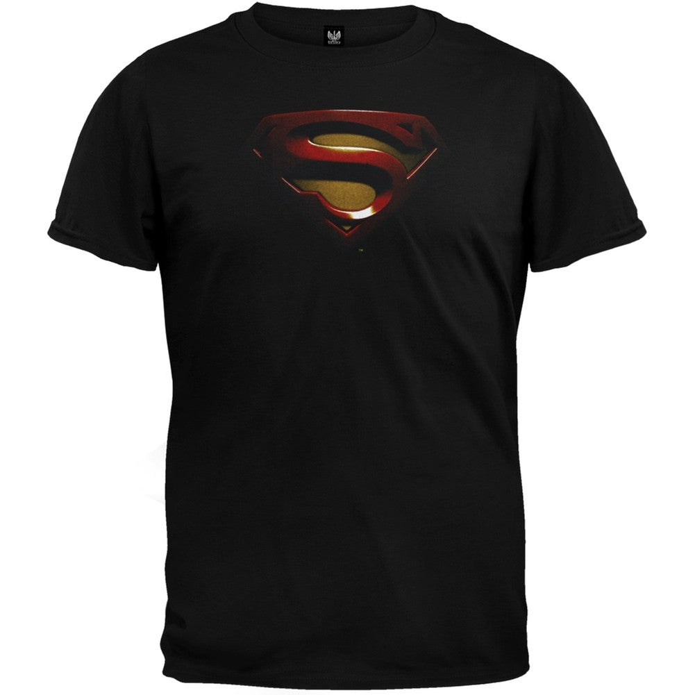 Superman - Bold Shield T-Shirt Men's T-Shirts Superman 2XL Black