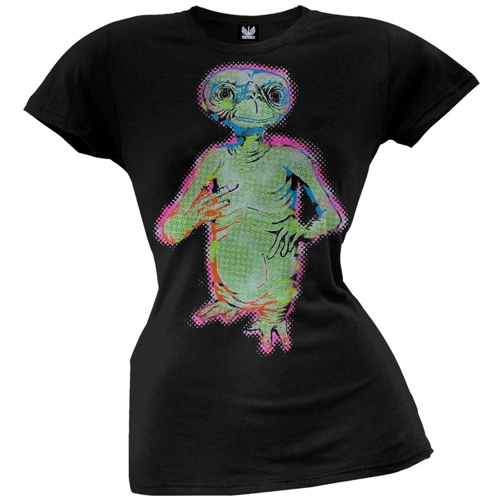 ET - Pop Art Juniors T-Shirt Juniors T-Shirts E.T. SM Black