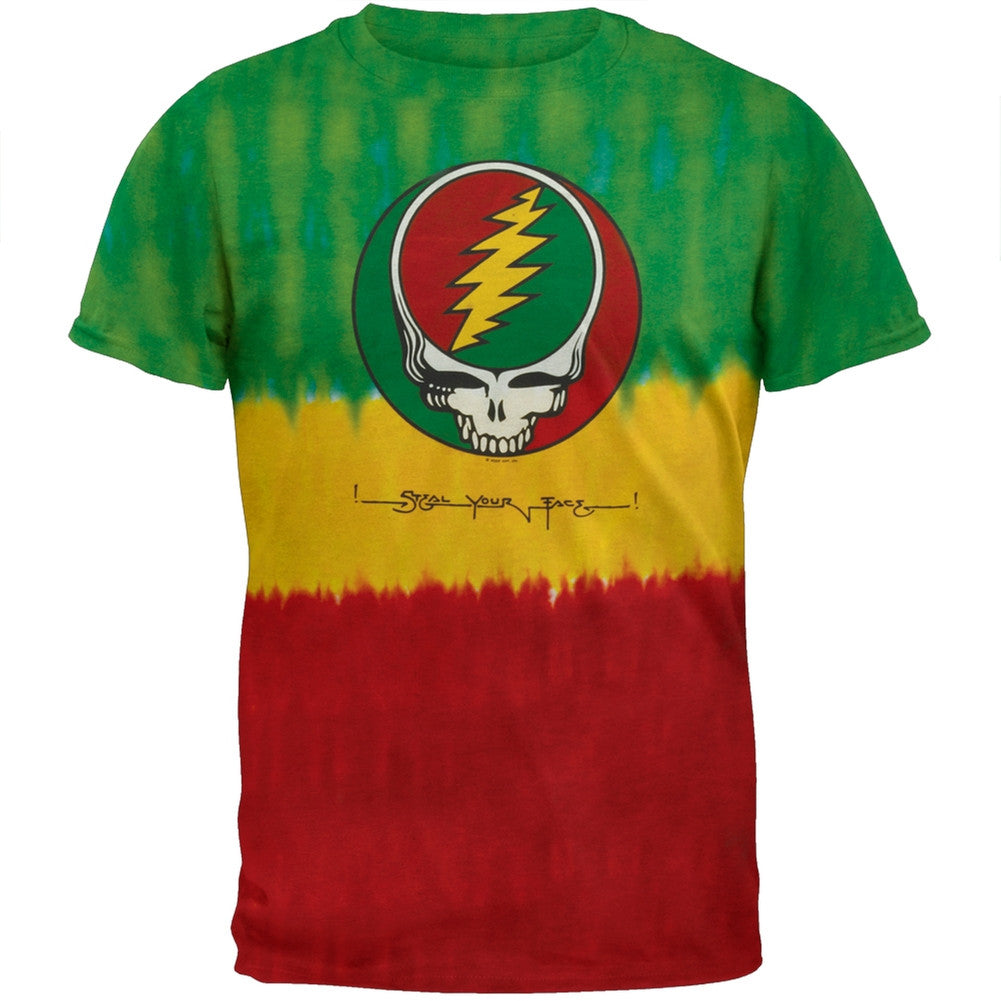 Grateful Dead - Rasta Stealie Tie Dye T-Shirt Men's T-Shirts Grateful Dead 2XL Multi