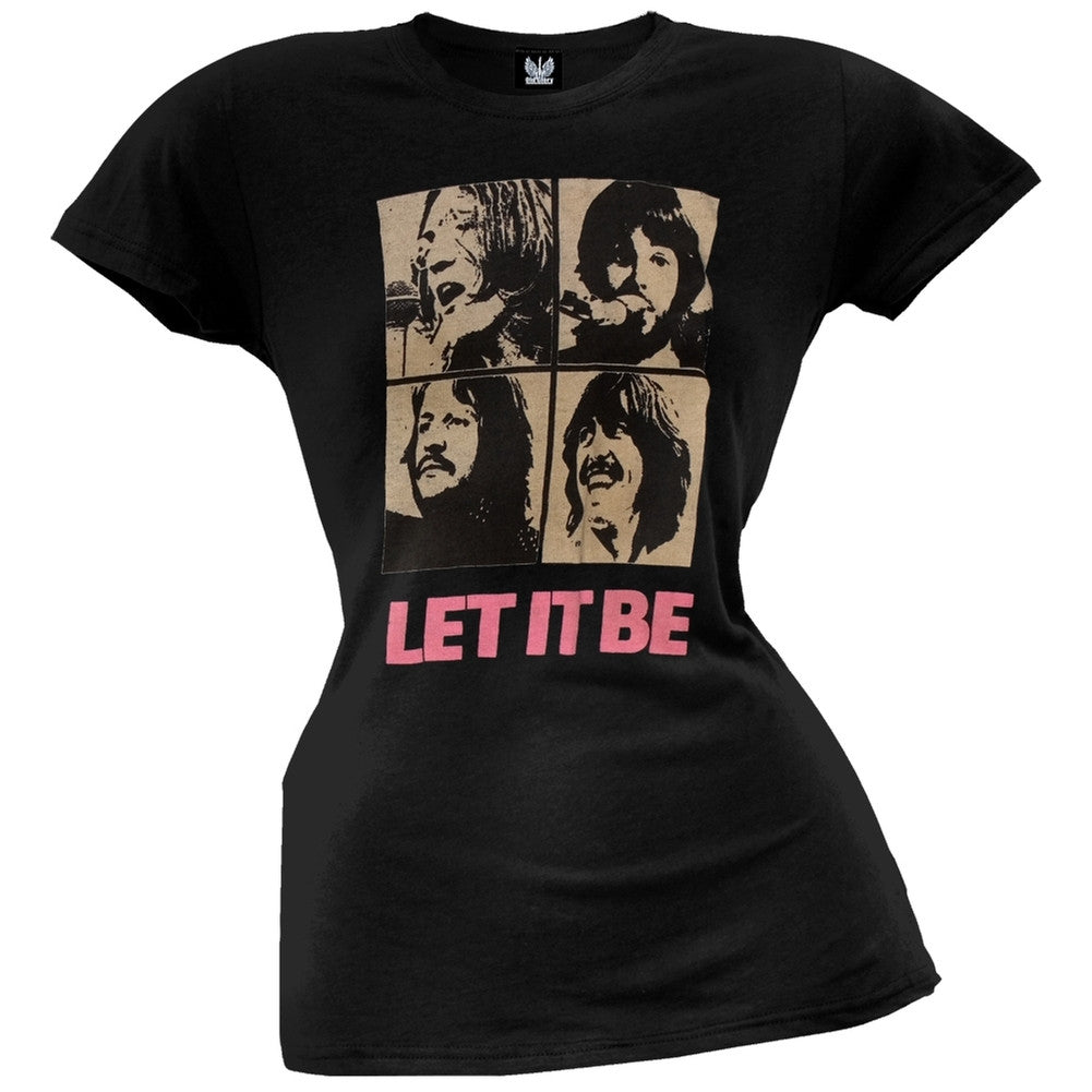 Beatles - Let It Be Juniors T-Shirt Juniors T-Shirts The Beatles MD Black