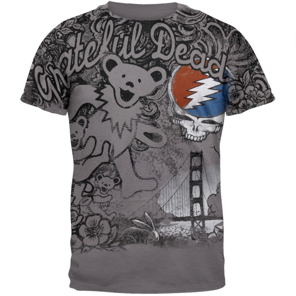 Grateful Dead - Golden Gate Tie Dye T-Shirt Men's T-Shirts Grateful Dead MD Grey