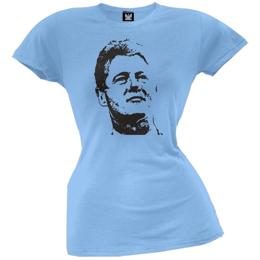 Bill Clinton Juniors T-Shirt - Blue Juniors T-Shirts Bill Clinton LG Blue