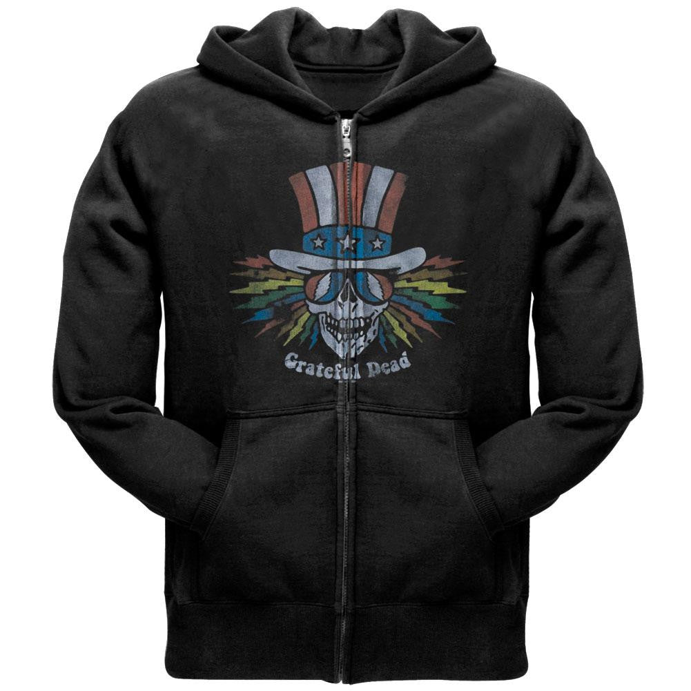 Grateful Dead - Uncle Sam Skull Zip Hoodie Men's Hoodies Grateful Dead MD Black