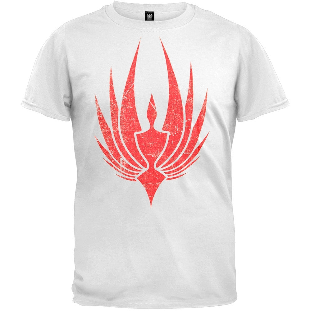 Battlestar Galactica - Insignia T-Shirt Men's T-Shirts Battlestar Galactica SM White