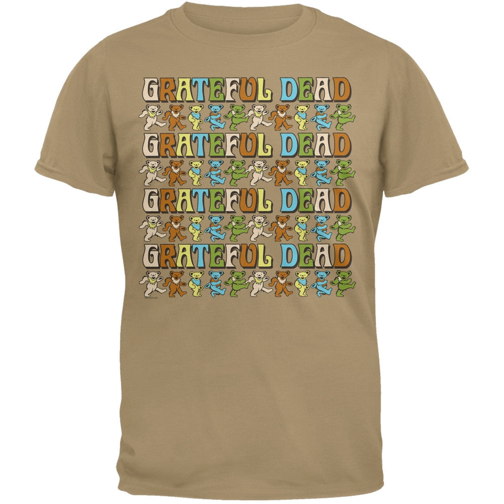 Grateful Dead - Bears Repeat T-Shirt Men's T-Shirts Grateful Dead SM Tan
