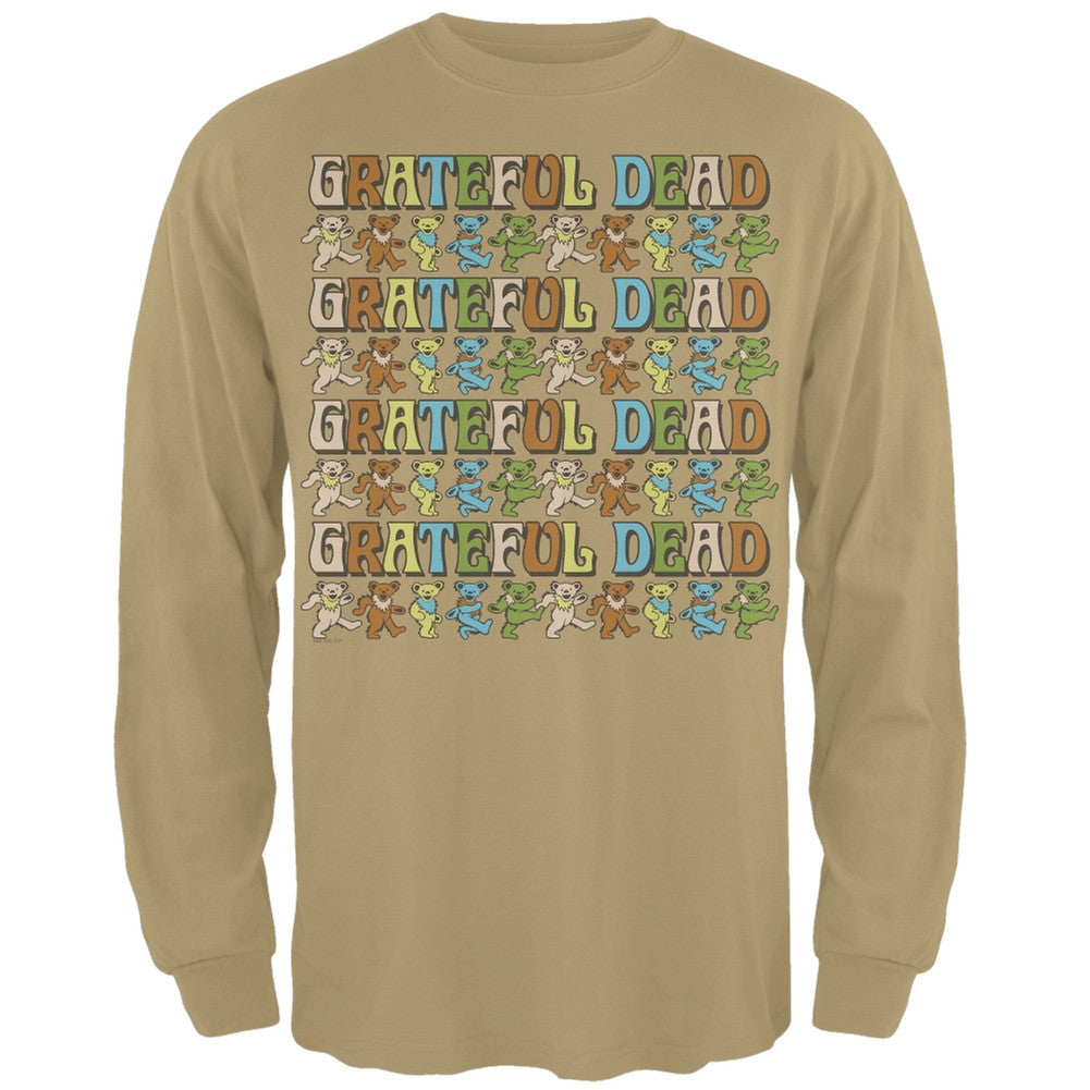 Grateful Dead - Bears Repeat Long Sleeve T-Shirt Men's Long Sleeves Grateful Dead SM Tan