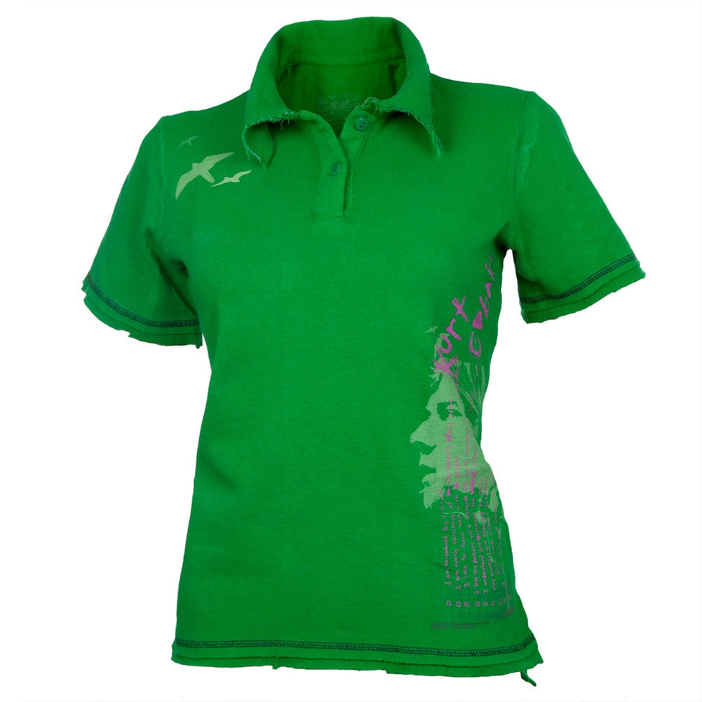 Nirvana - Kurt Cobain Birds Juniors Polo Shirt Juniors T-Shirts Nirvana SM Green