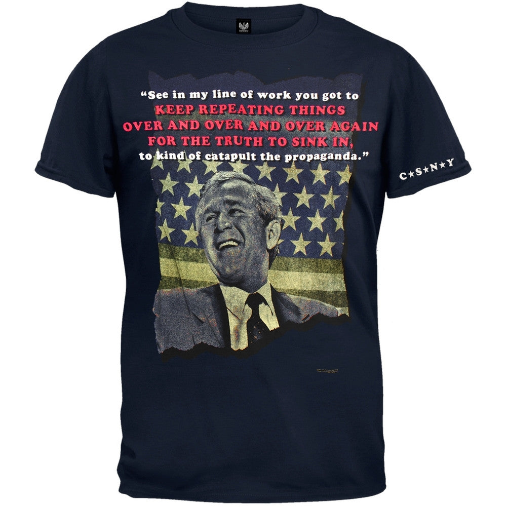 Crosby, Stills, Nash & Young - George Bush Mens Soft T Shirt Men's T-Shirts Crosby, Stills, Nash