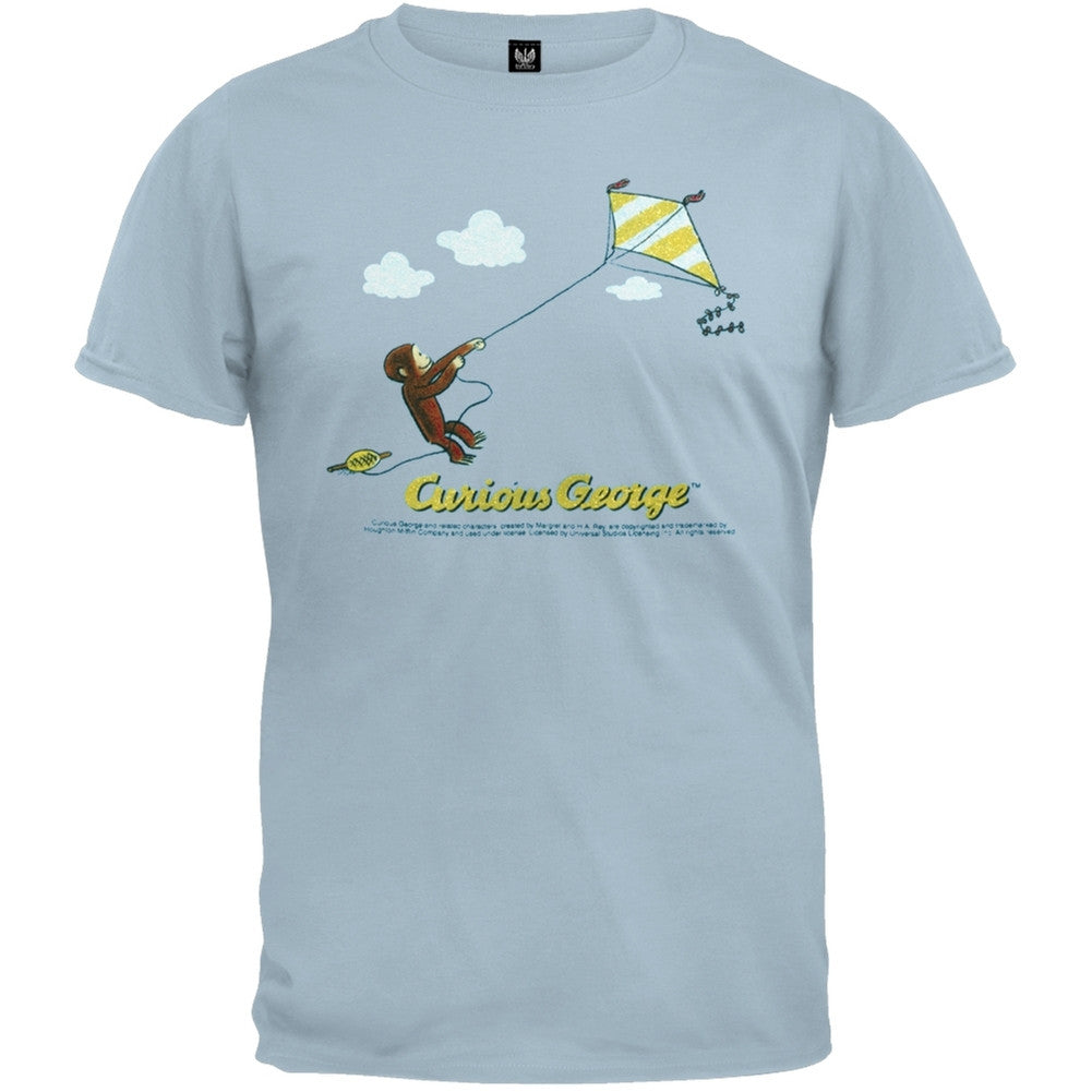 Curious George - Junior Kite Youth T-Shirt Youth T-Shirts Curious George XL Light Blue