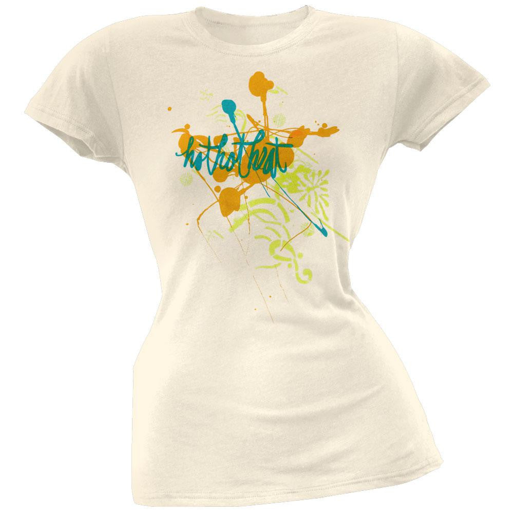 Hot Hot Heat - Paint Juniors T-Shirt Juniors T-Shirts Hot Hot Heat LG Off-White