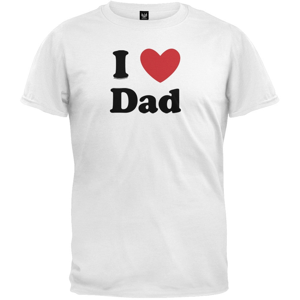I Heart Dad T-Shirt Men's T-Shirts Old Glory 2XL White