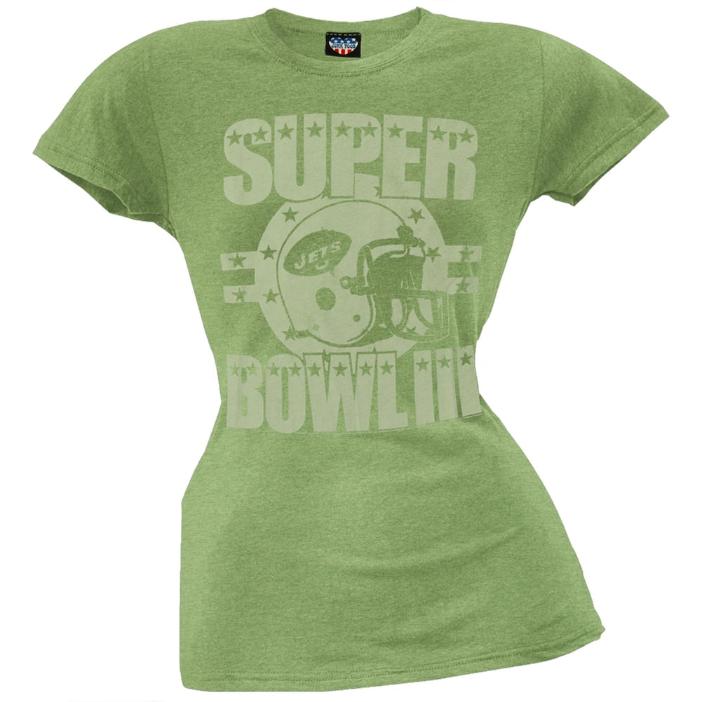 New York Jets - Super Bowl III Juniors T-Shirt Juniors T-Shirts New York Jets LG Green