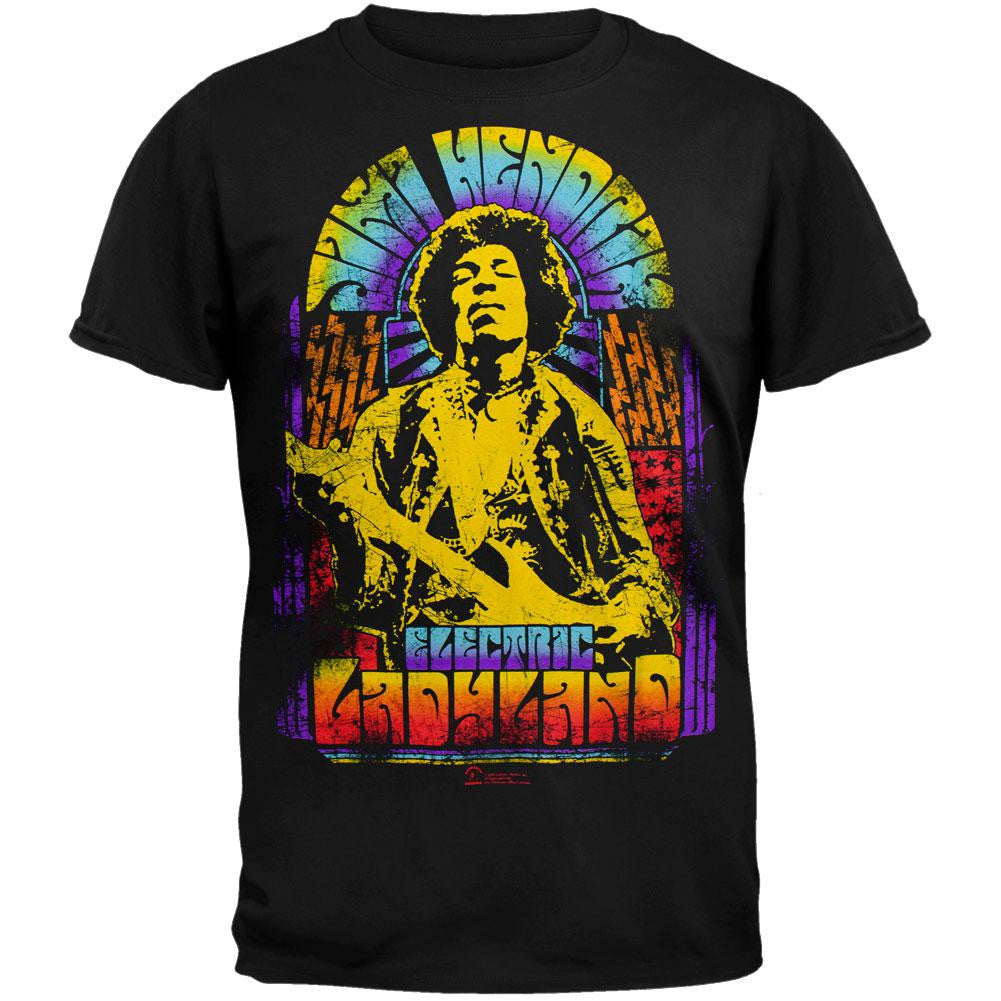 Jimi Hendrix - Neon T-Shirt Men's T-Shirts Jimi Hendrix MD Black