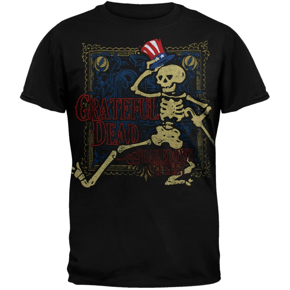 Grateful Dead Dancing Skeletons Juniors Black Long Sleeve Shirt-Large