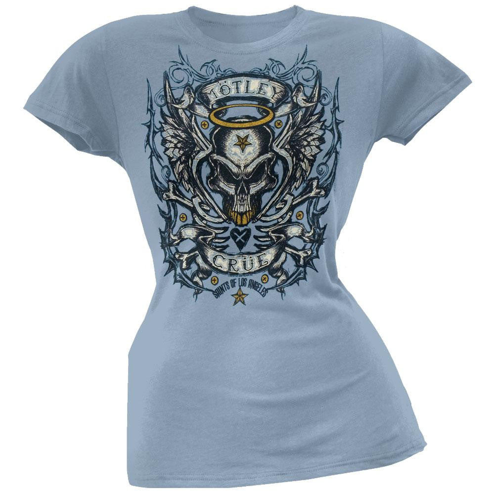 Motley Crue - Halo Juniors T-Shirt Juniors T-Shirts Motley Crue LG Blue