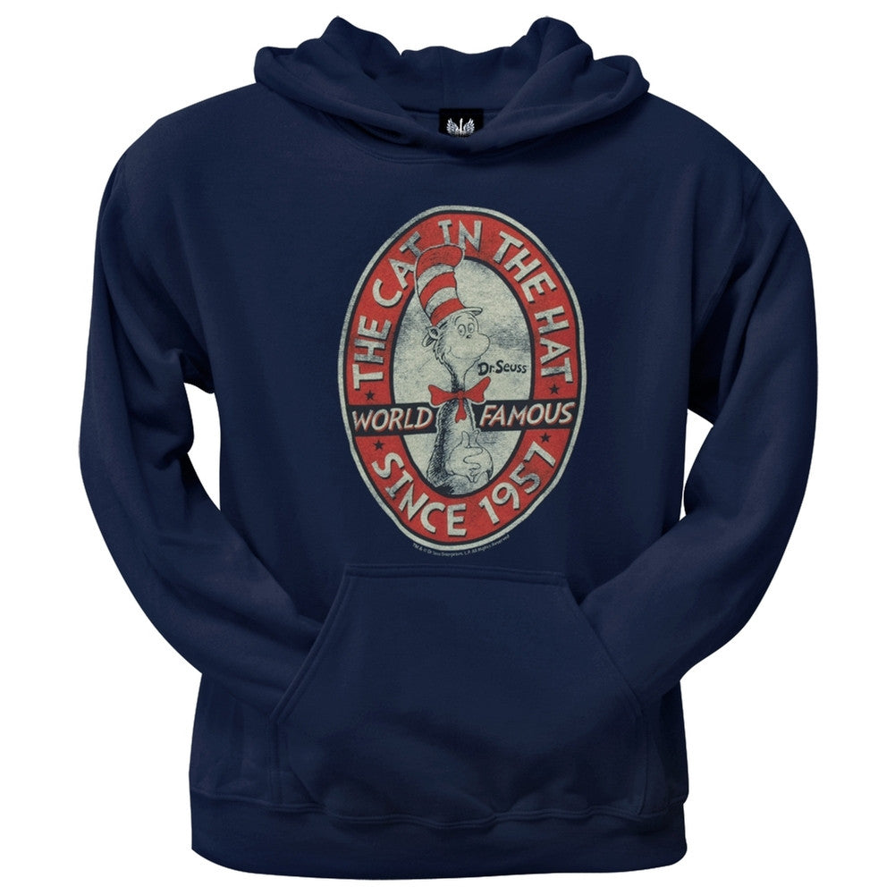 Dr. Seuss - The Cat in the Hat Famous Cat Hoodie Men's Hoodies Dr. Seuss SM Dark Blue
