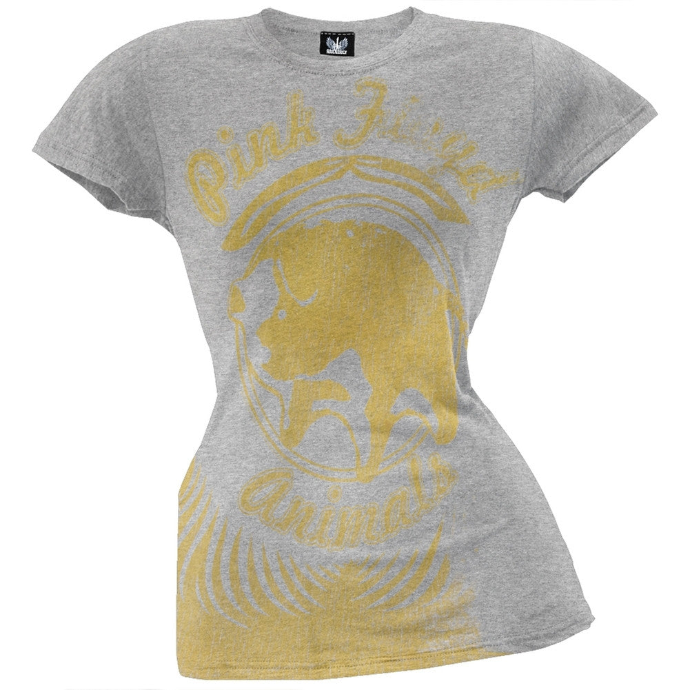 Pink Floyd - Golden Pig Juniors T-Shirt Juniors T-Shirts Pink Floyd LG Grey