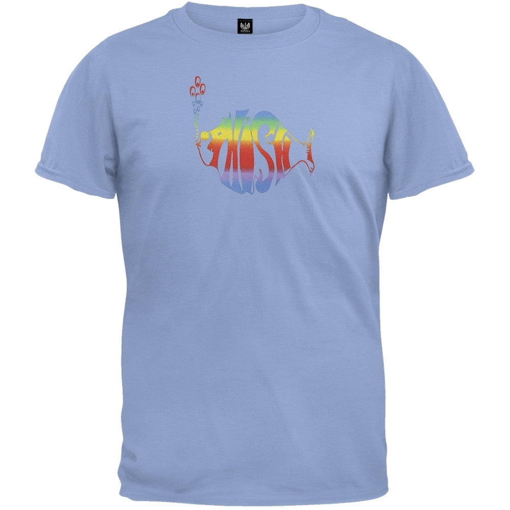 Phish - Rainbow Logo Carolina Blue T-Shirt Men's T-Shirts Phish SM Light Blue