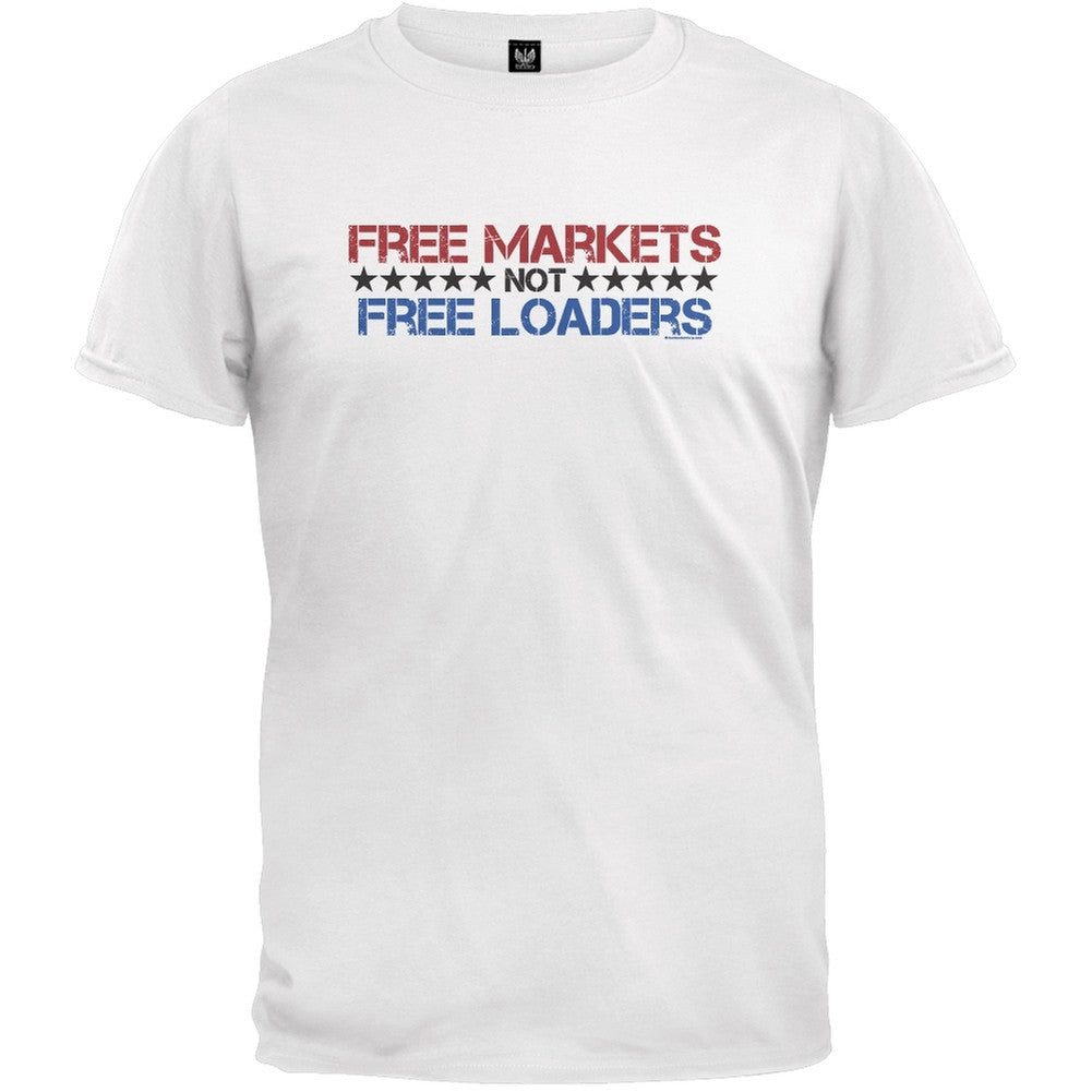 Free Markets T-Shirt Men's T-Shirts Old Glory 2XL White