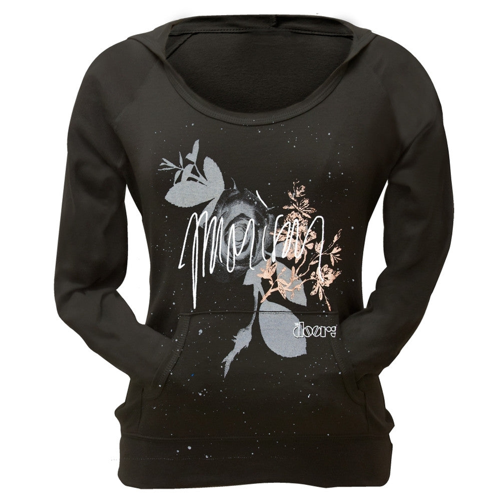 The Doors - Rose Juniors Hooded Thermal Juniors Thermals The Doors MD Black