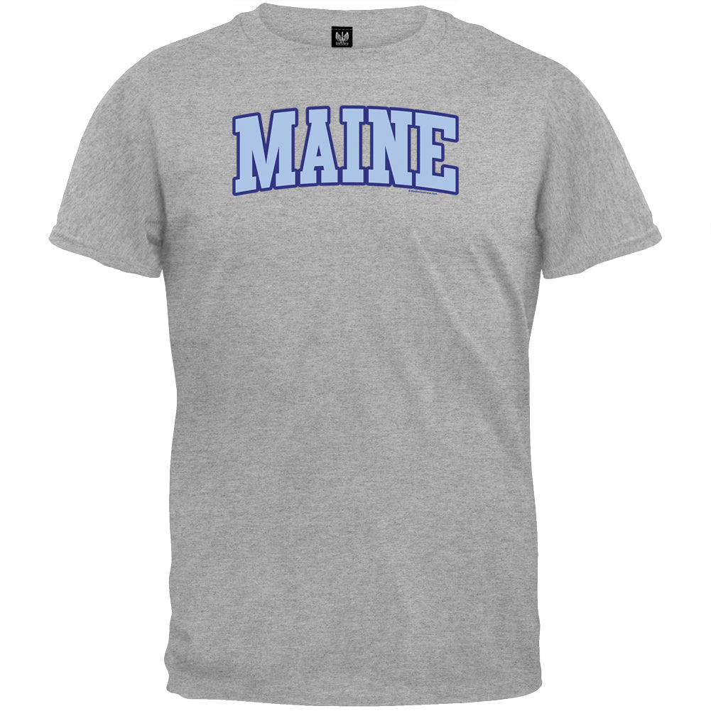 Maine T-Shirt Men's T-Shirts Old Glory 4XL Heather Grey