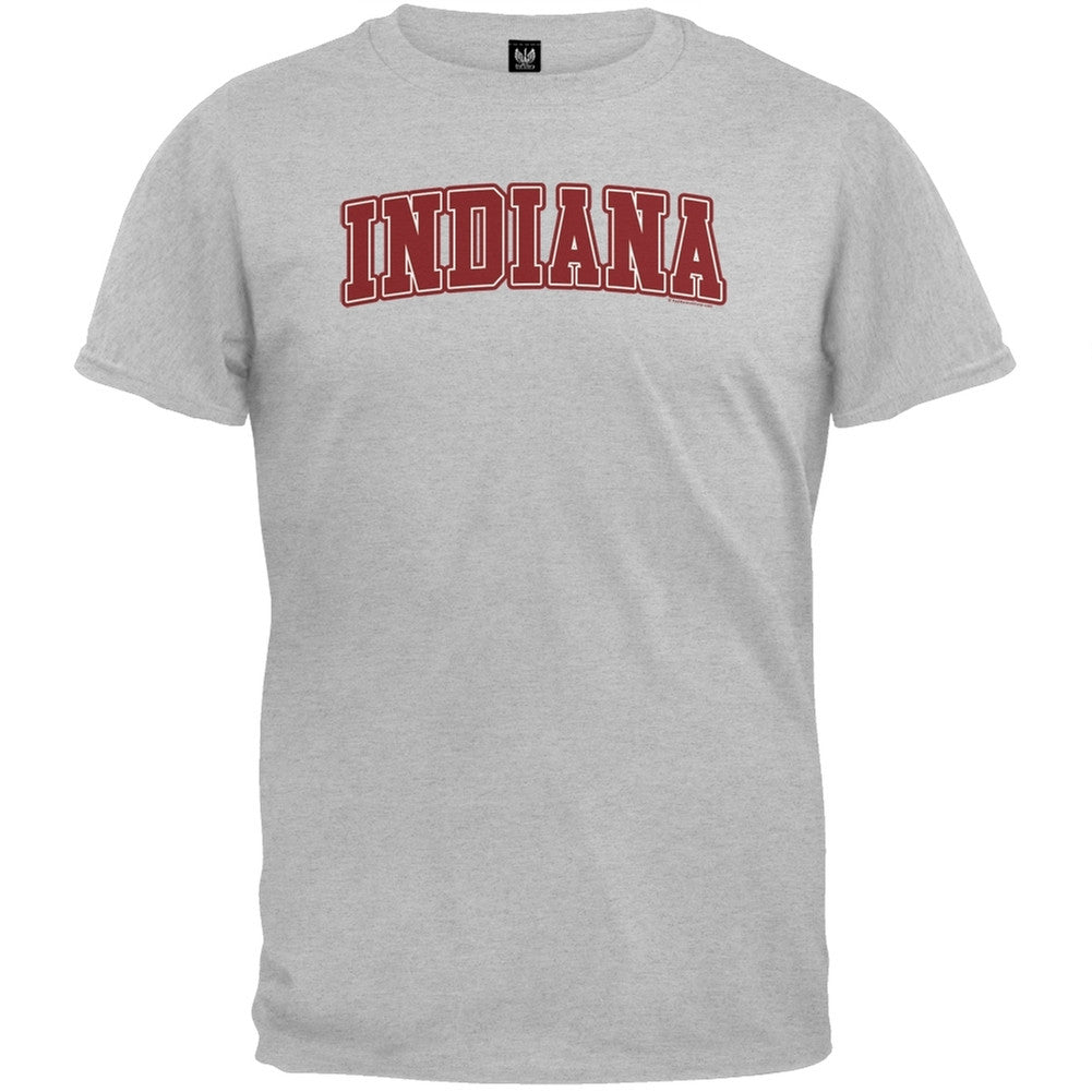 Indiana T-Shirt Men's T-Shirts Old Glory 2XL Grey
