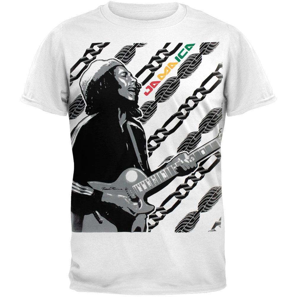 Bob Marley - Jamaica Soft T-Shirt Men's T-Shirts Bob Marley SM White