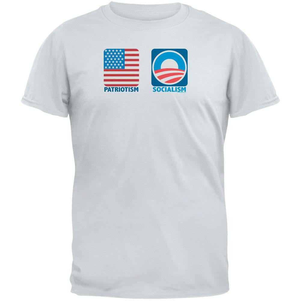 Patriotism & Socialism T-Shirt Men's T-Shirts Old Glory 2XL Grey