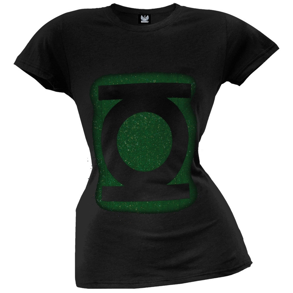 Green Lantern - Giant Logo Juniors T-Shirt Juniors T-Shirts Green Lantern