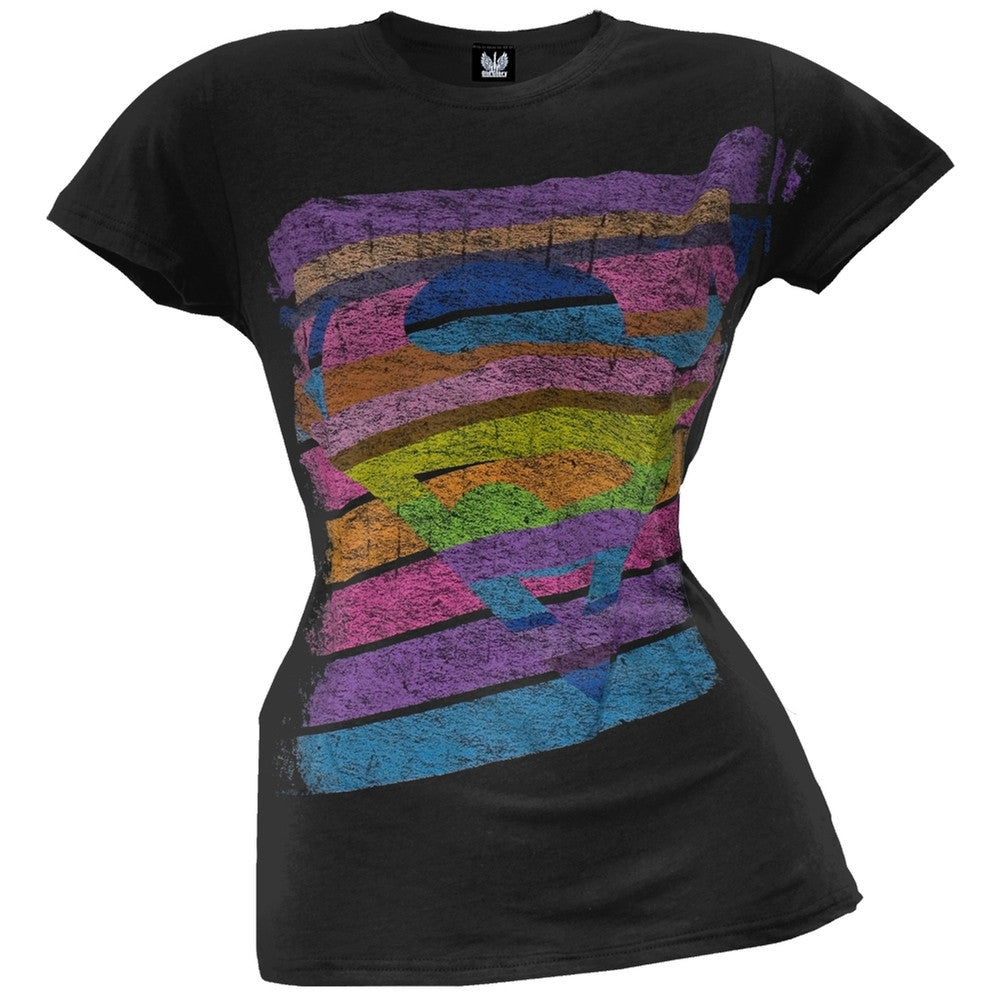 Supergirl - Rainbow Logo Juniors T-Shirt Juniors T-Shirts Supergirl