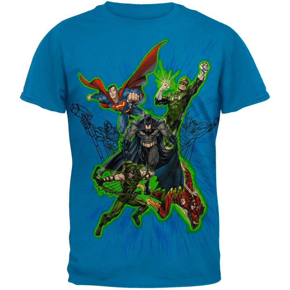 DC Comics - Flying Heroes T-Shirt Men's T-Shirts DC Comics