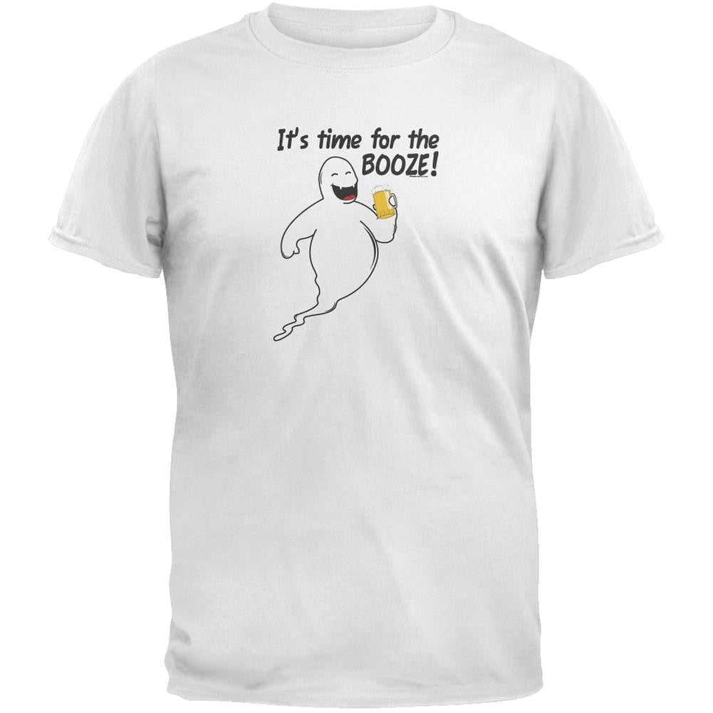 Halloween Time For Booze T-Shirt Men's T-Shirts Old Glory SM White