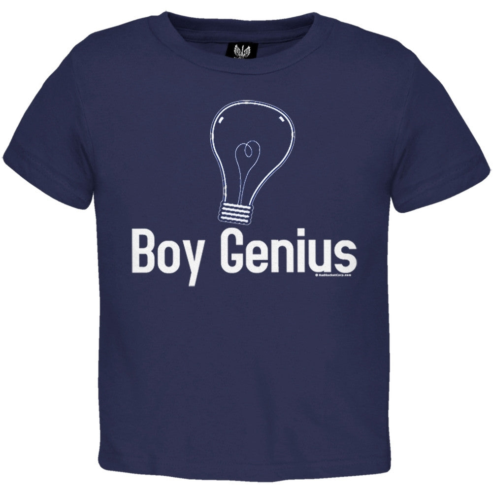 Boy Genius Toddler T-Shirt Toddler T-Shirts Old Glory 2T Dark Blue