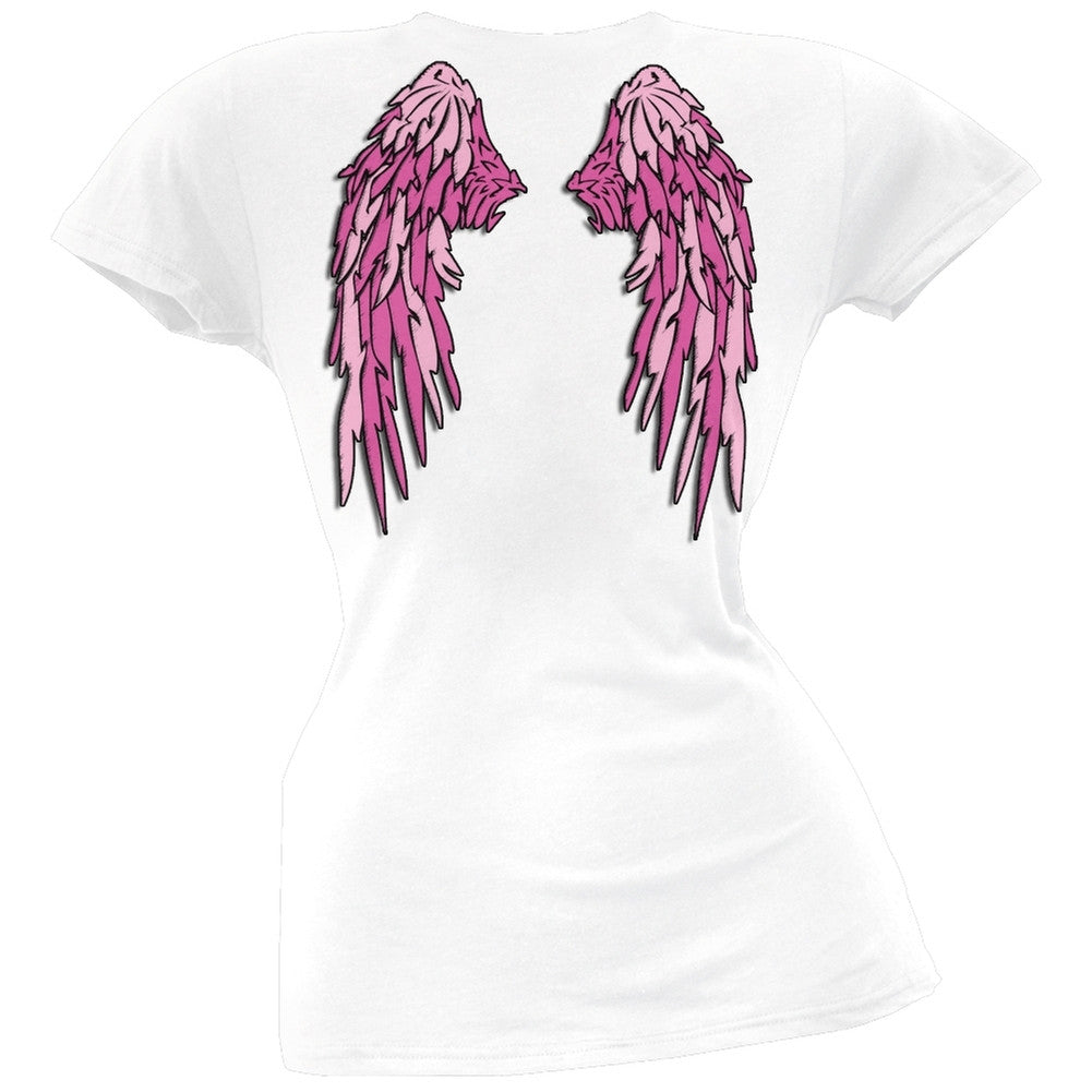 Pink Wings Juniors T-Shirt Juniors T-Shirts Old Glory
