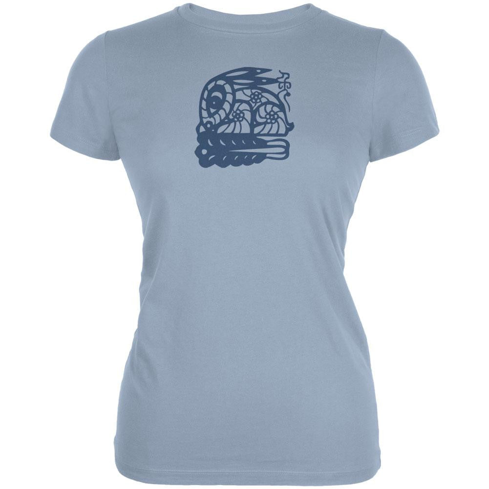 Zodiac Rabbit Juniors T-Shirt Juniors T-Shirts Old Glory LG Blue
